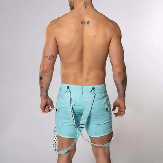 Cam Blue Romey Shorts with Wearable Straps by TigerXHorse Denim