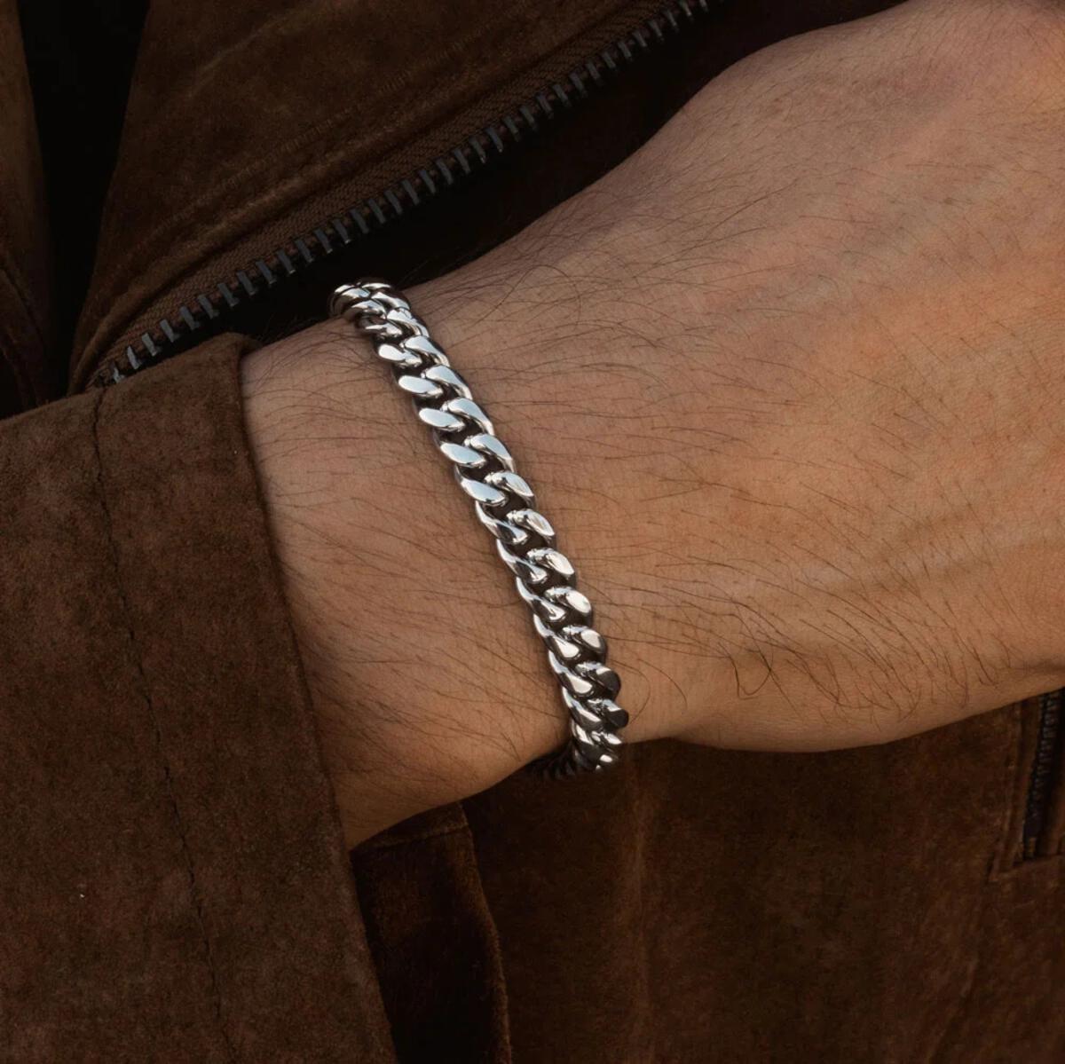 6MM White Gold Miami Cuban Bracelet by Gold Gods