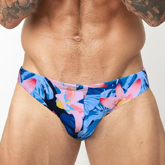 Chelsea Blue Floral Swim Brief by Richie Lifestyle
