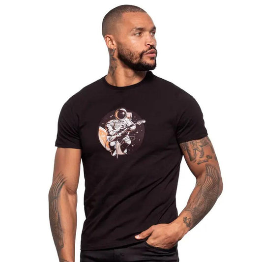 Space Rock Graphic Black T-Shirt by Eight X