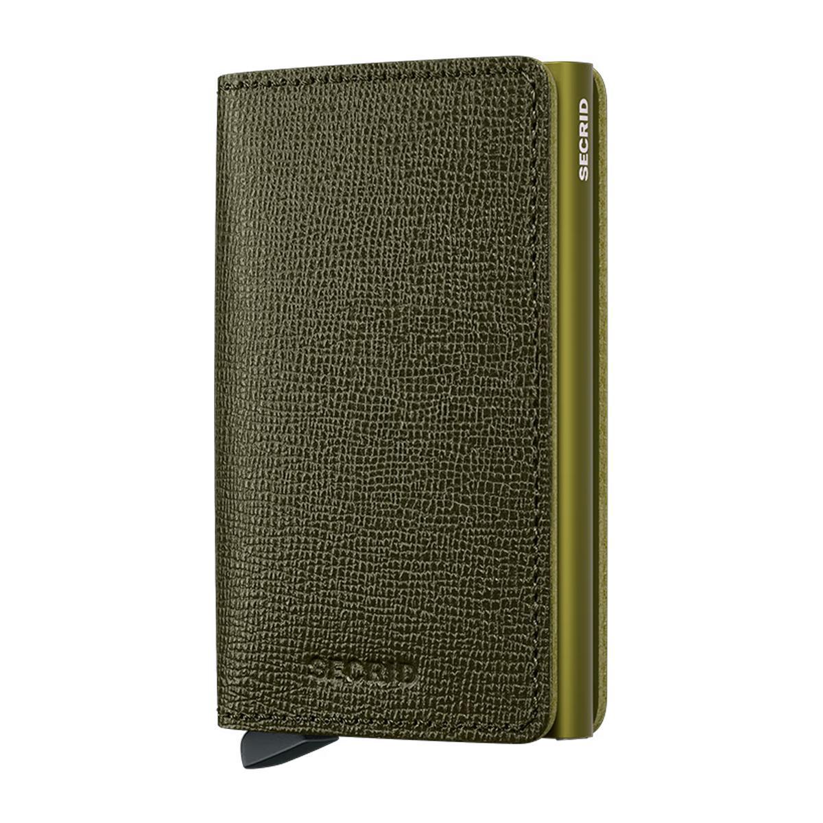 Crisple Kelp Green Slimwallet by Secrid Wallets