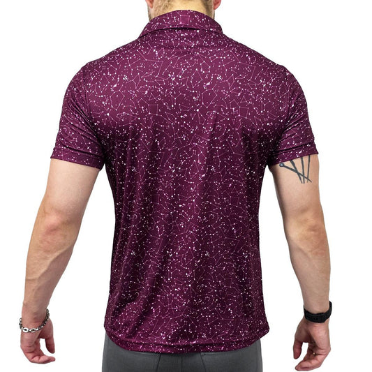 Starry Night Short Sleeve Polo Shirt