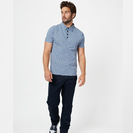 Ottolenghi Blue/Purple/White Patterned Polo by 4FunkyFlavours