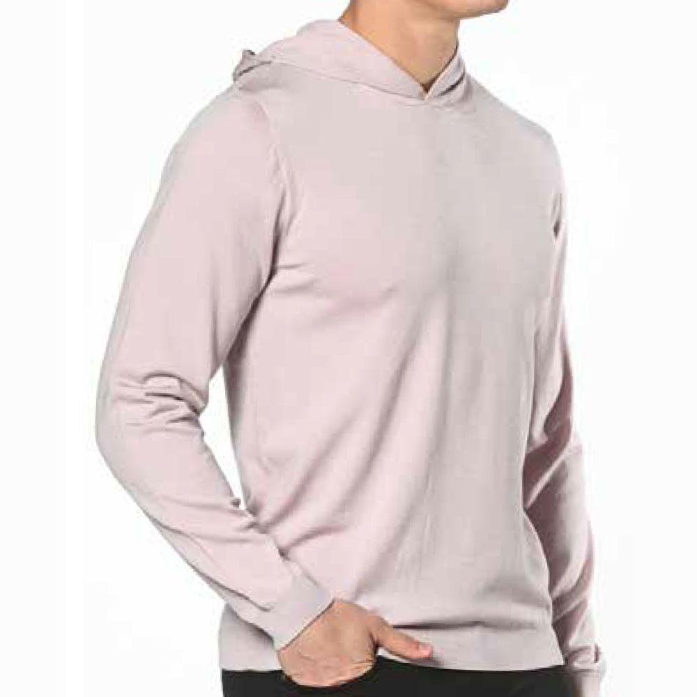 Mauve Tencel Solid Knit Hoodie by Postmarc