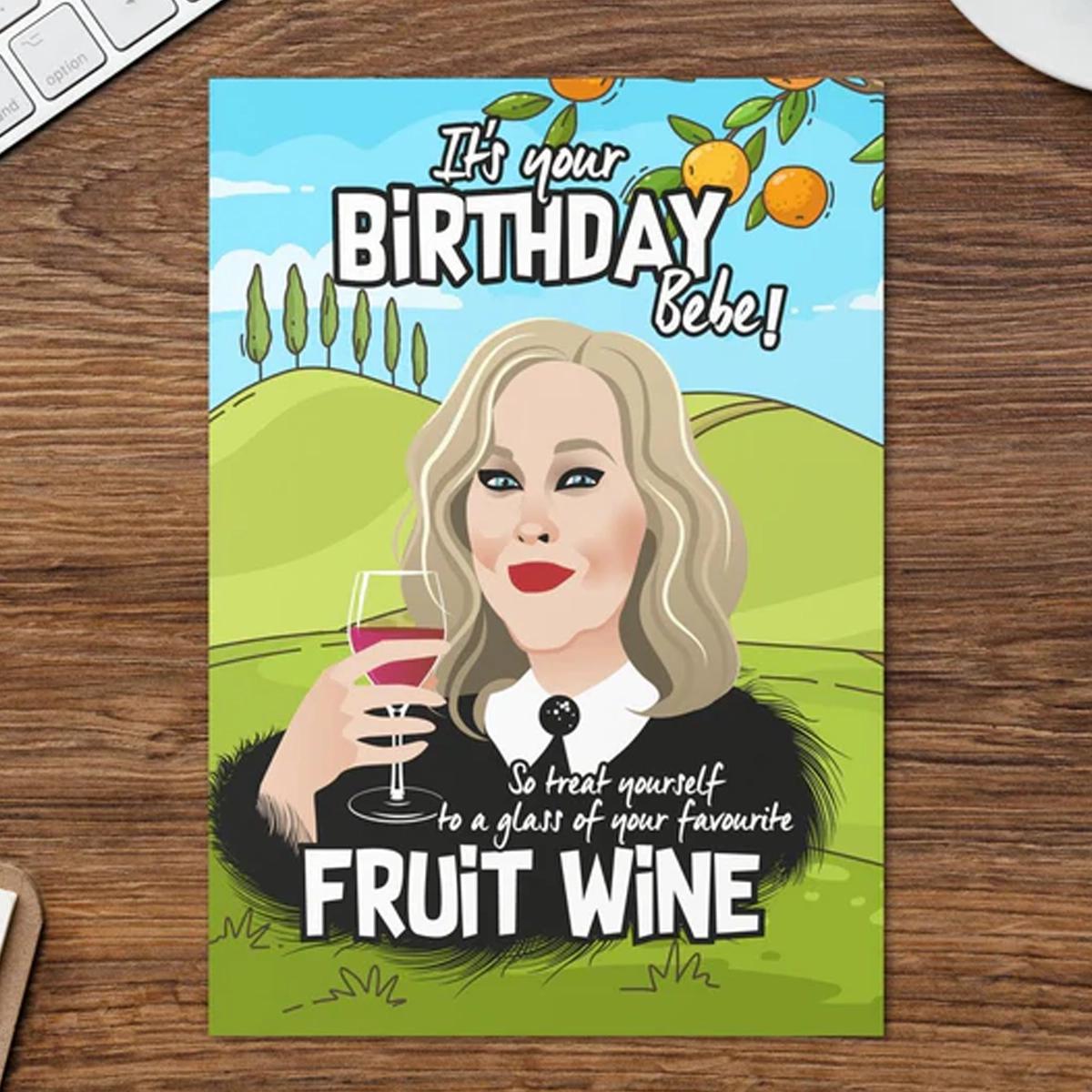 Moira Fruit Wine Birthday Card by Swish Embassy