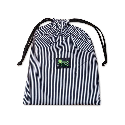 Navy Striped Slim Fit Swim Trunks by Eight X