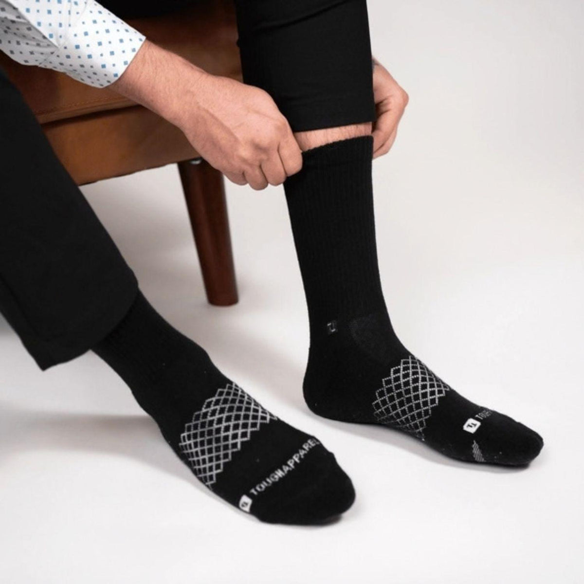 Black Freestyle Performance Crew Sock by Tough Apparel