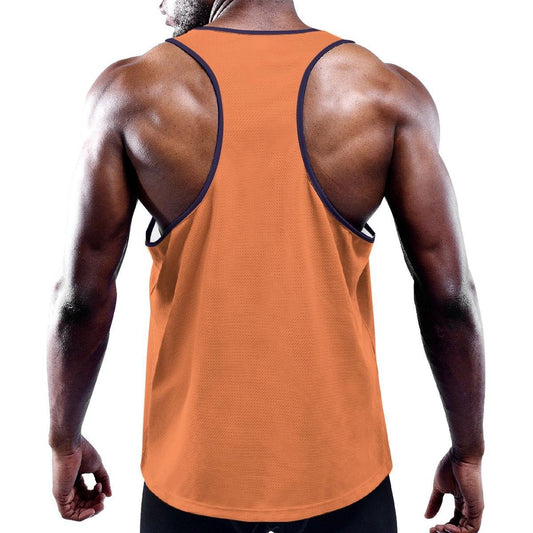 Orange Solid Color Y-Back Tank from Assassin Menswear
