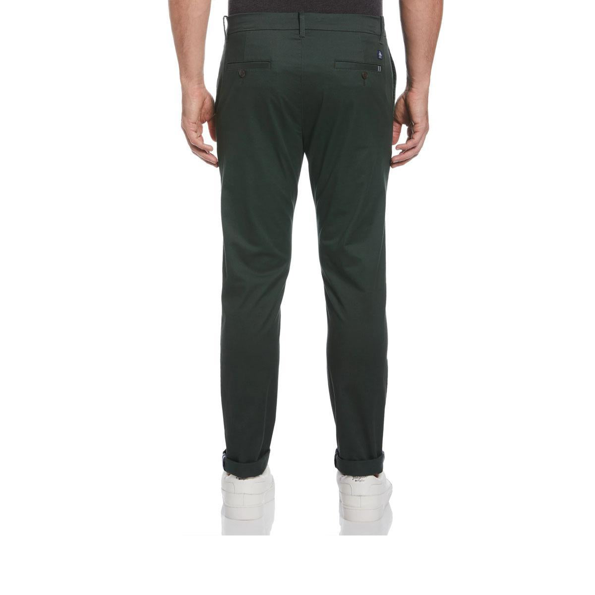 Deep Forest Green Slim Fit Premium Basic Chino Pants by Original Penguin