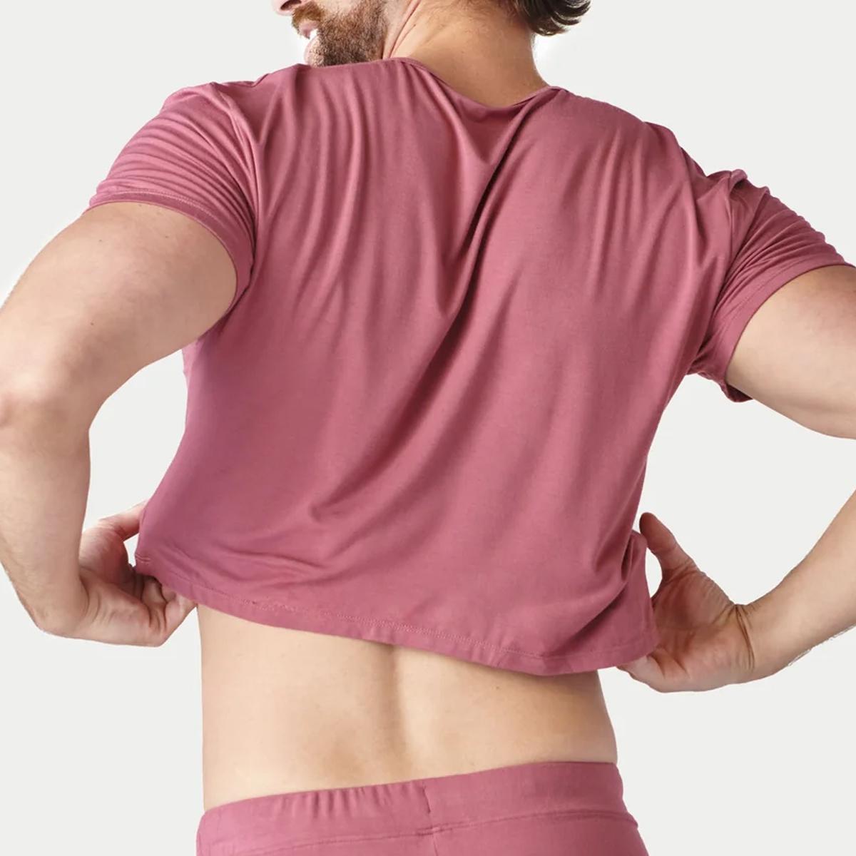 CLOUD Blush Red Crop Tee by Awry Menswear