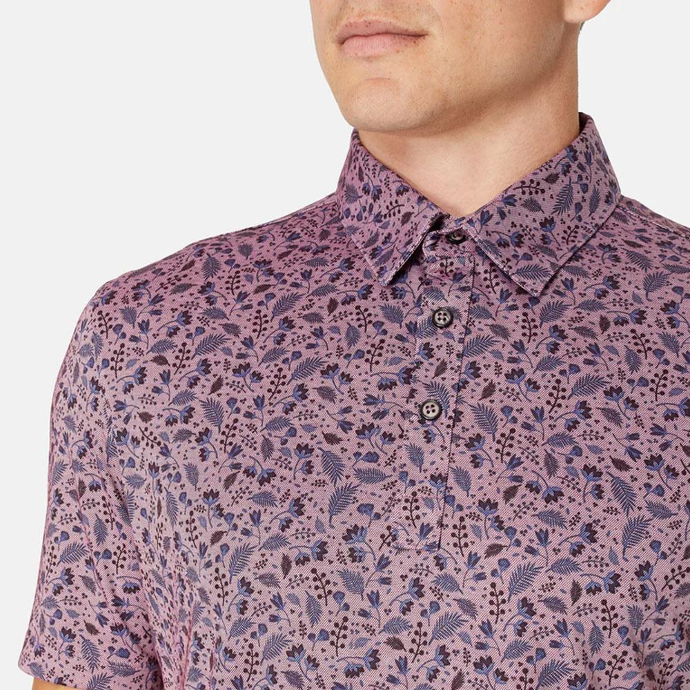 Meridian Dusty Rose Pima Floral Polo by 7Diamonds (SMP-1499)