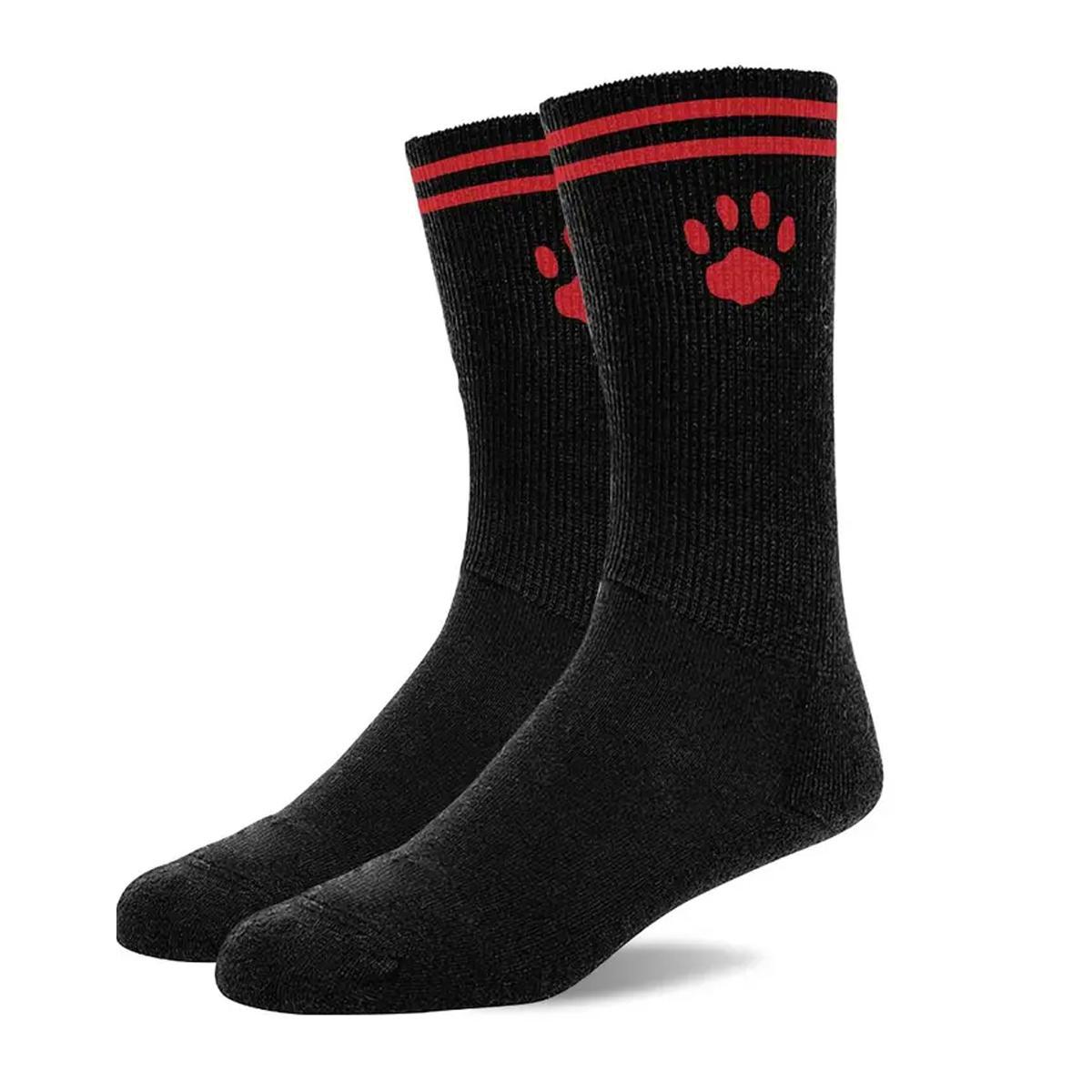 Black/Red Paw Socks by Prowler Red