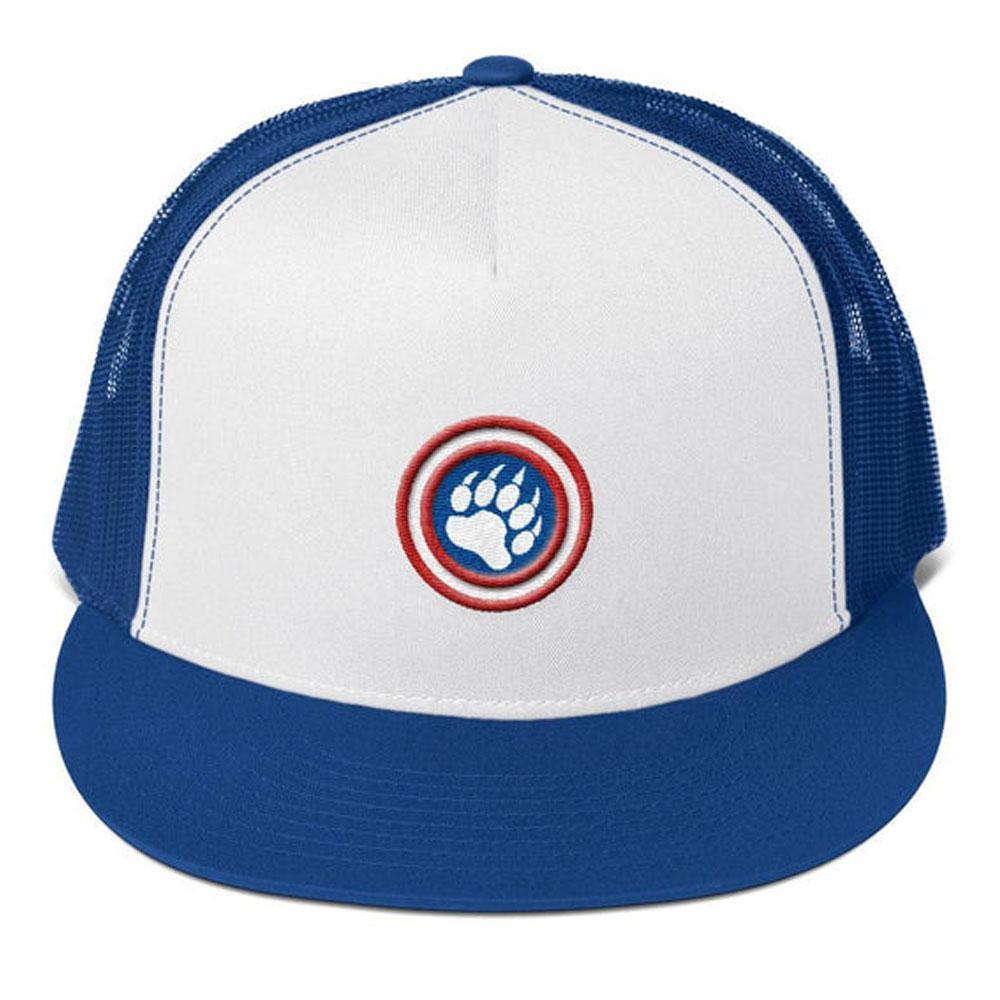 Cap'n Ameribear White/Blue Trucker Hat by Swish Embassy