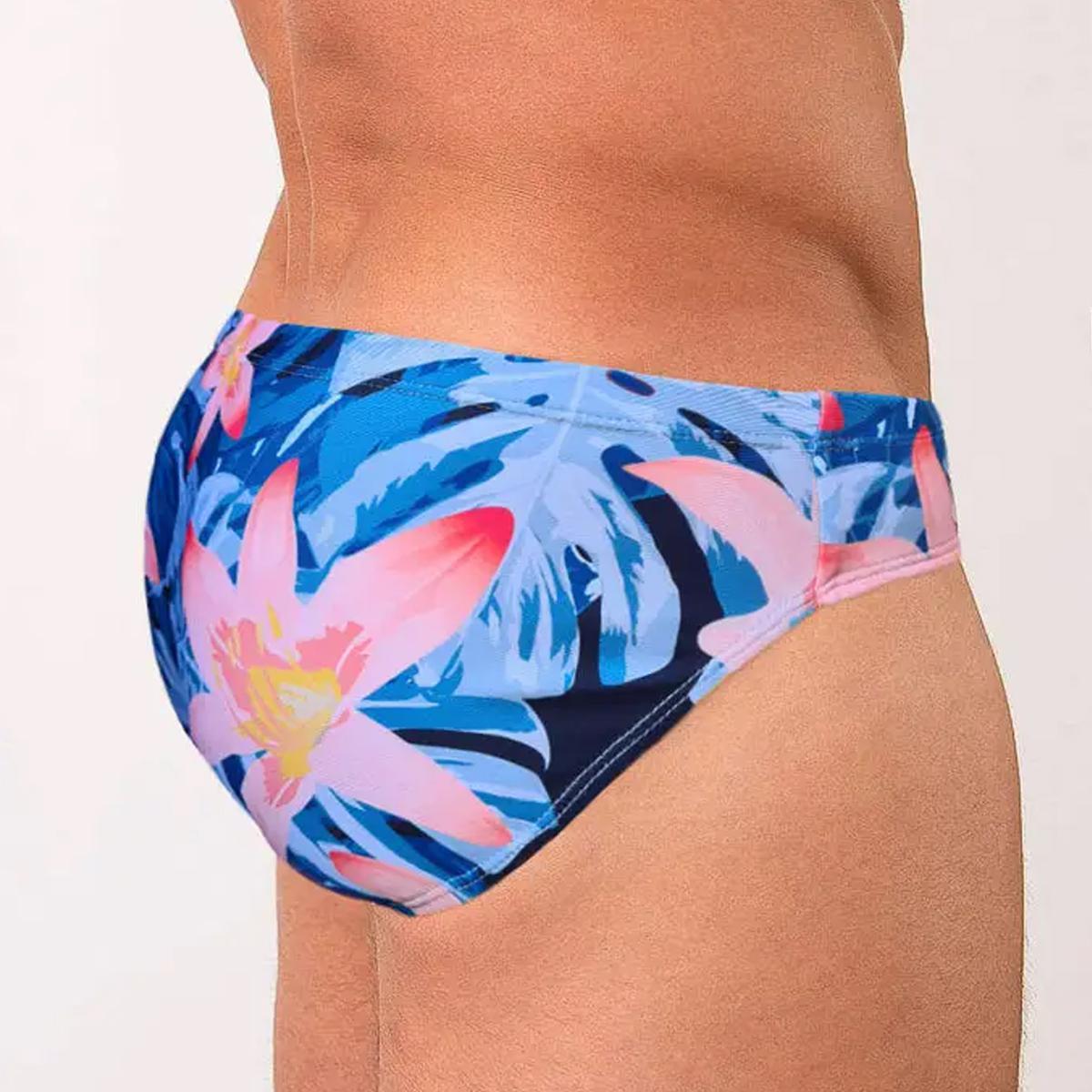 Chelsea Blue Floral Swim Brief by Richie Lifestyle
