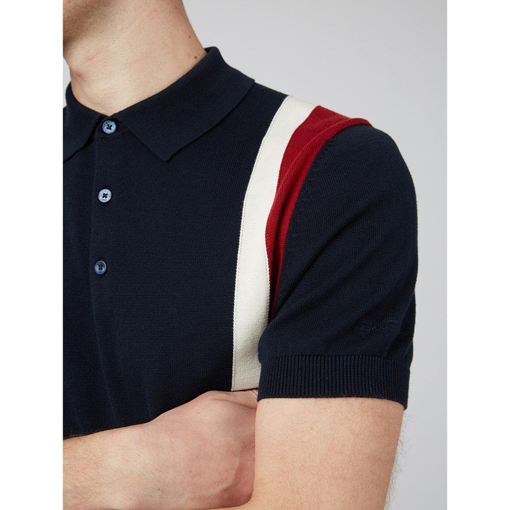 Signature Colorblock Mod Knit Dark Navy Polo by Ben Sherman
