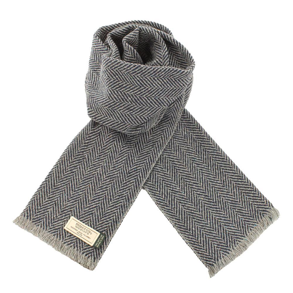 Grey Soft Donegal Irish Wool Scarf by Mucros Weavers (SD5)