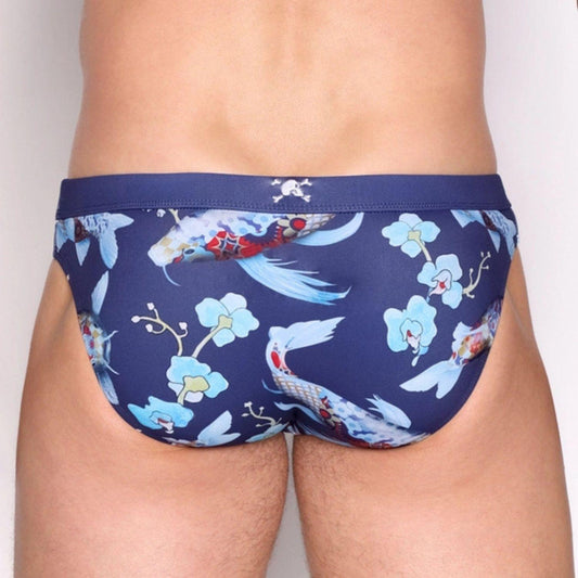 Blue Koi Swim Brief by Skull & Bones