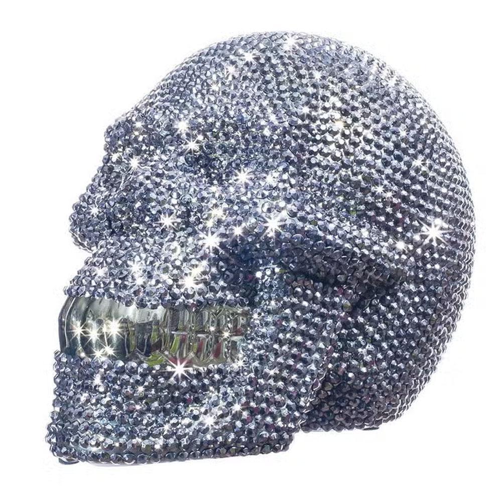 Rhinestone Skull Piggy Bank - 8" Tall by Interior Illusions Plus
