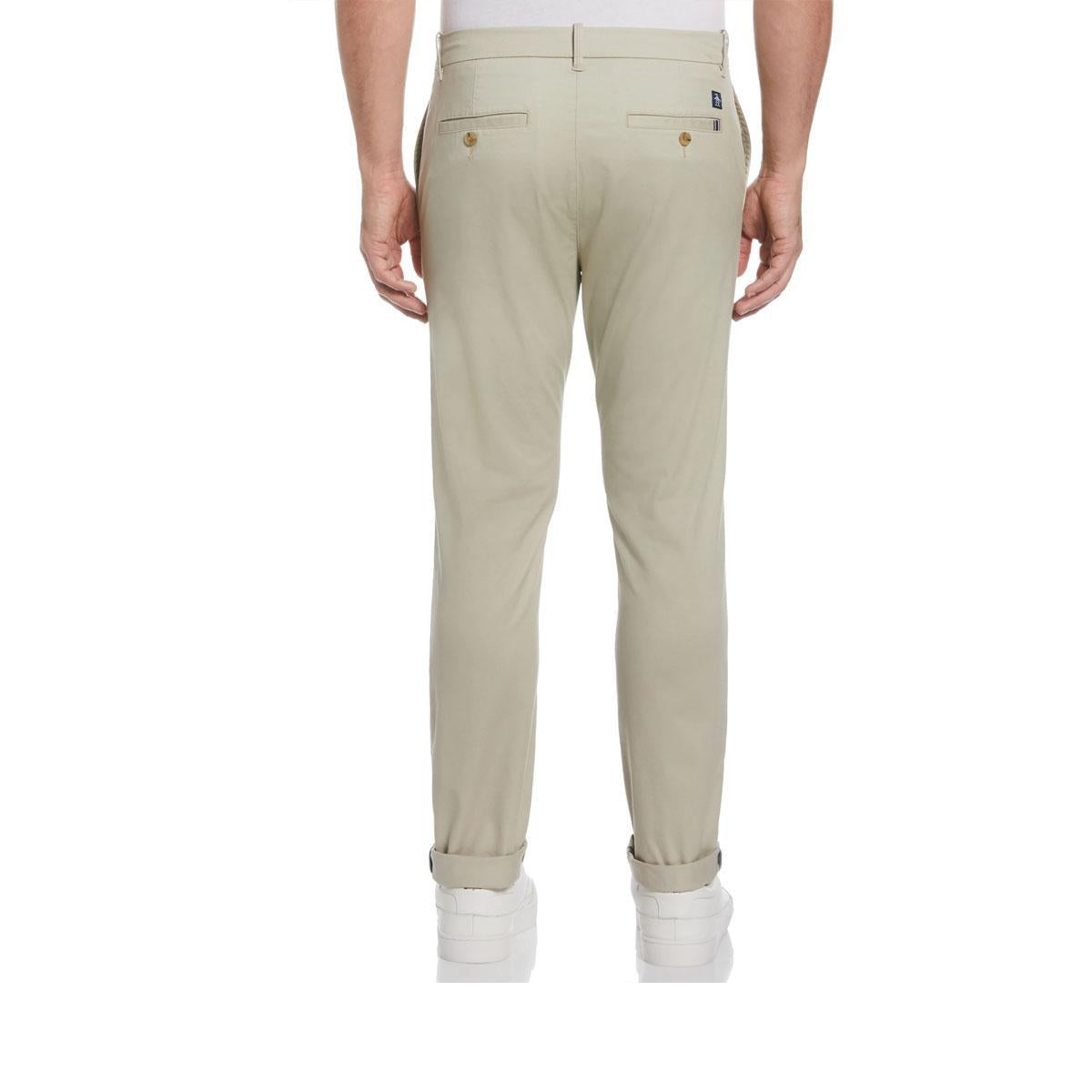 Light Gray Slim Fit Premium Basic Chino Pants by Original Penguin