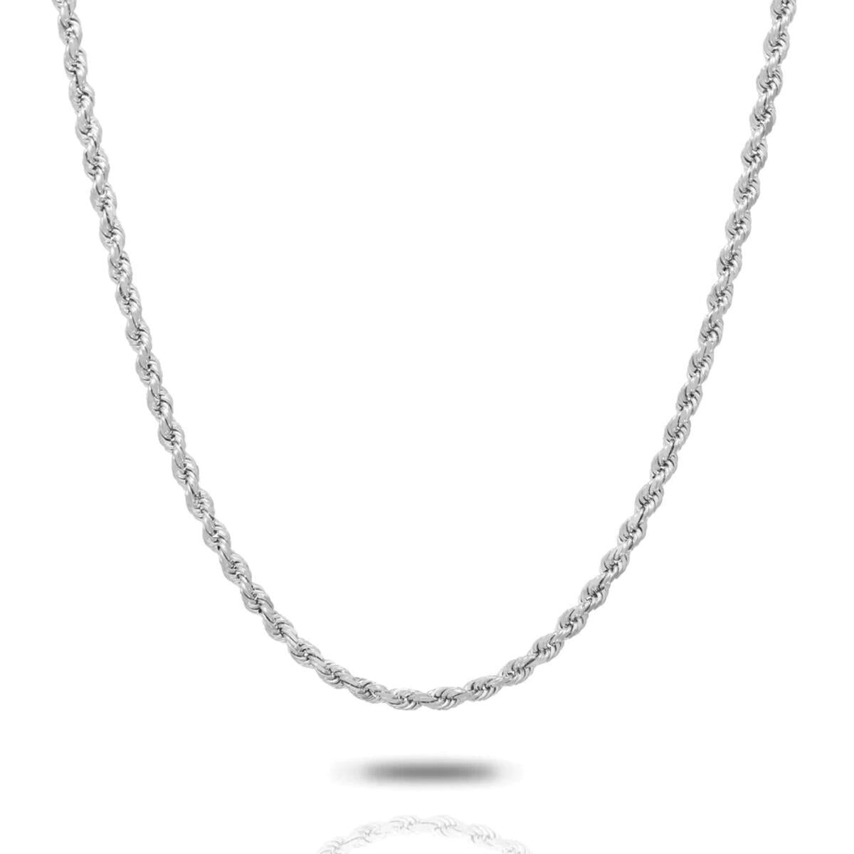 2.5MM White Gold Rope Chain by Gold Gods
