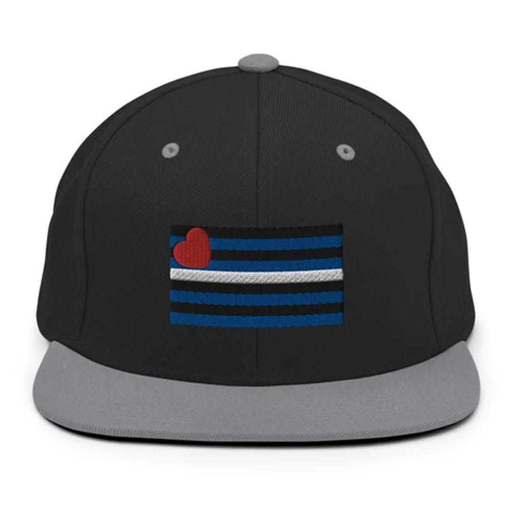 Leather Pride Black/Silver Baseball Cap by Swish Embassy