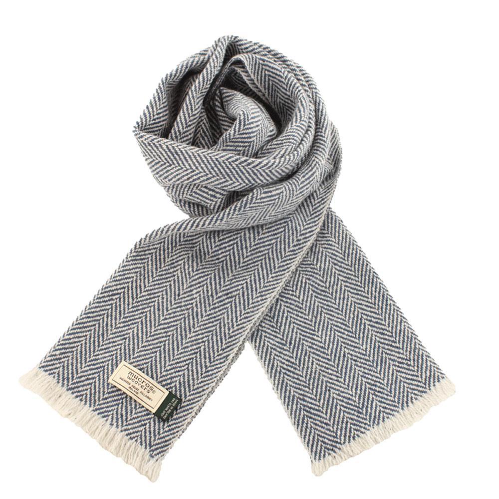 Grey Soft Donegal Irish Wool Scarf by Mucros Weavers (SD3)