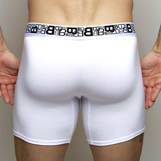 B Logo White Joxer Brief by Beauboy Menswear