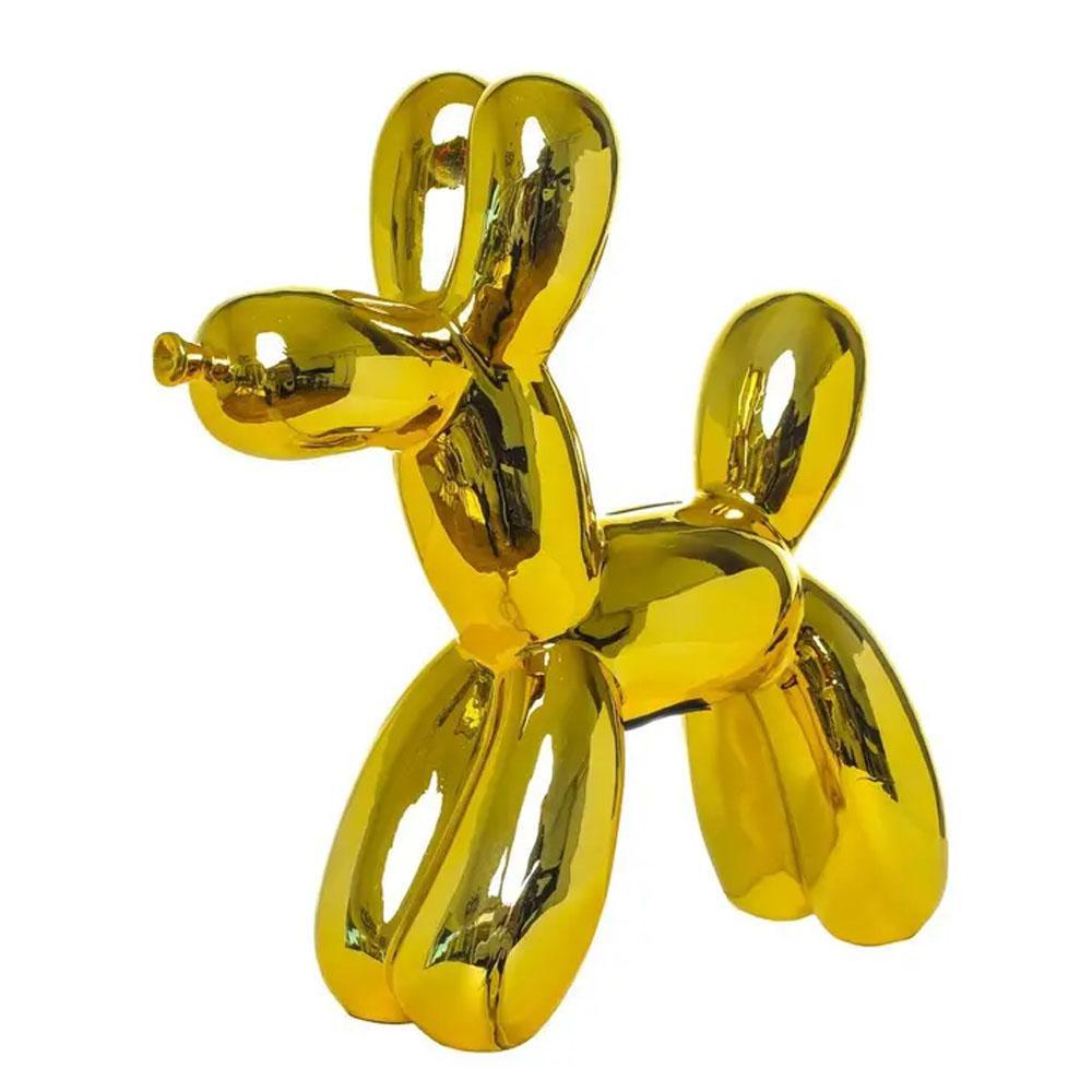 Yellow Balloon Dog Bank - 12" tall by Interior Illusions Plus