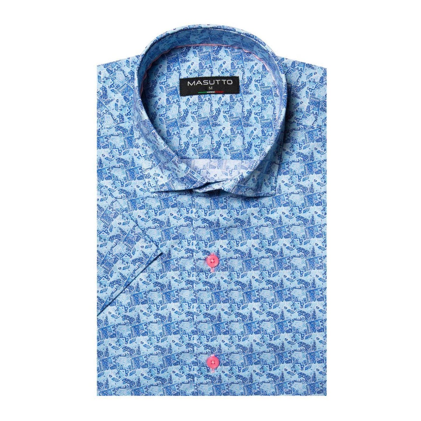 Louis Blue Short Sleeve Shirt by Masutto