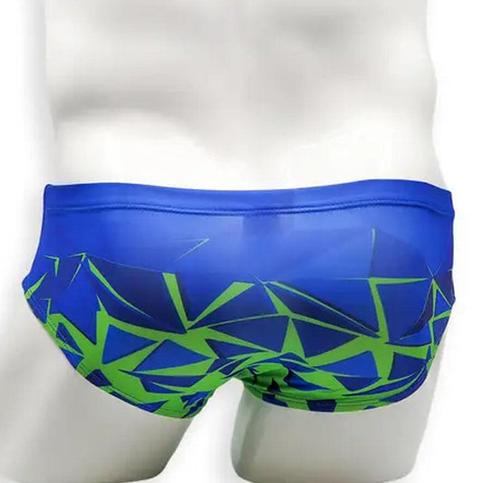 Shatter Blue/Green Basic Swim Brief by HAC Swim