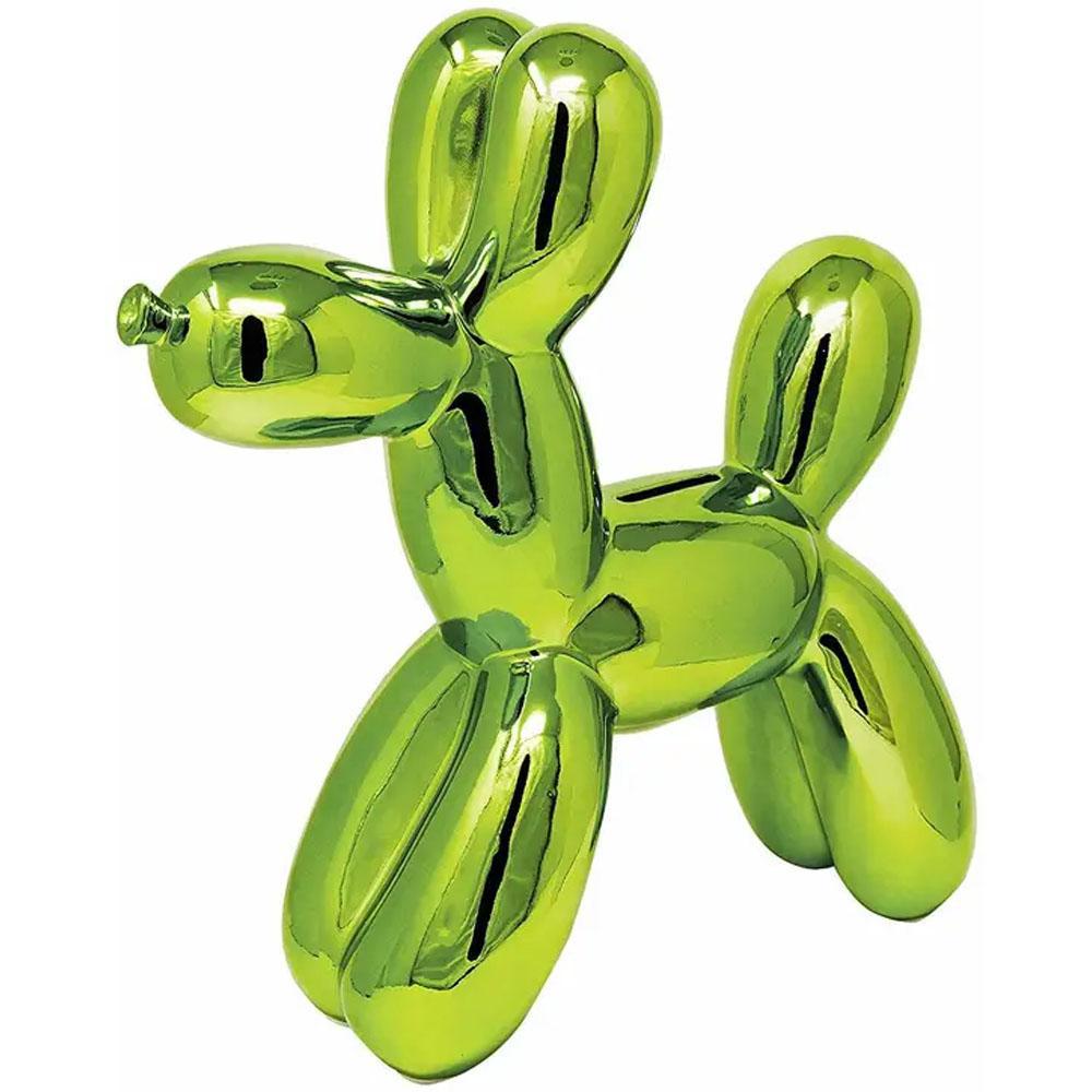 Green Balloon Dog Bank - 12" tall by Interior Illusions Plus