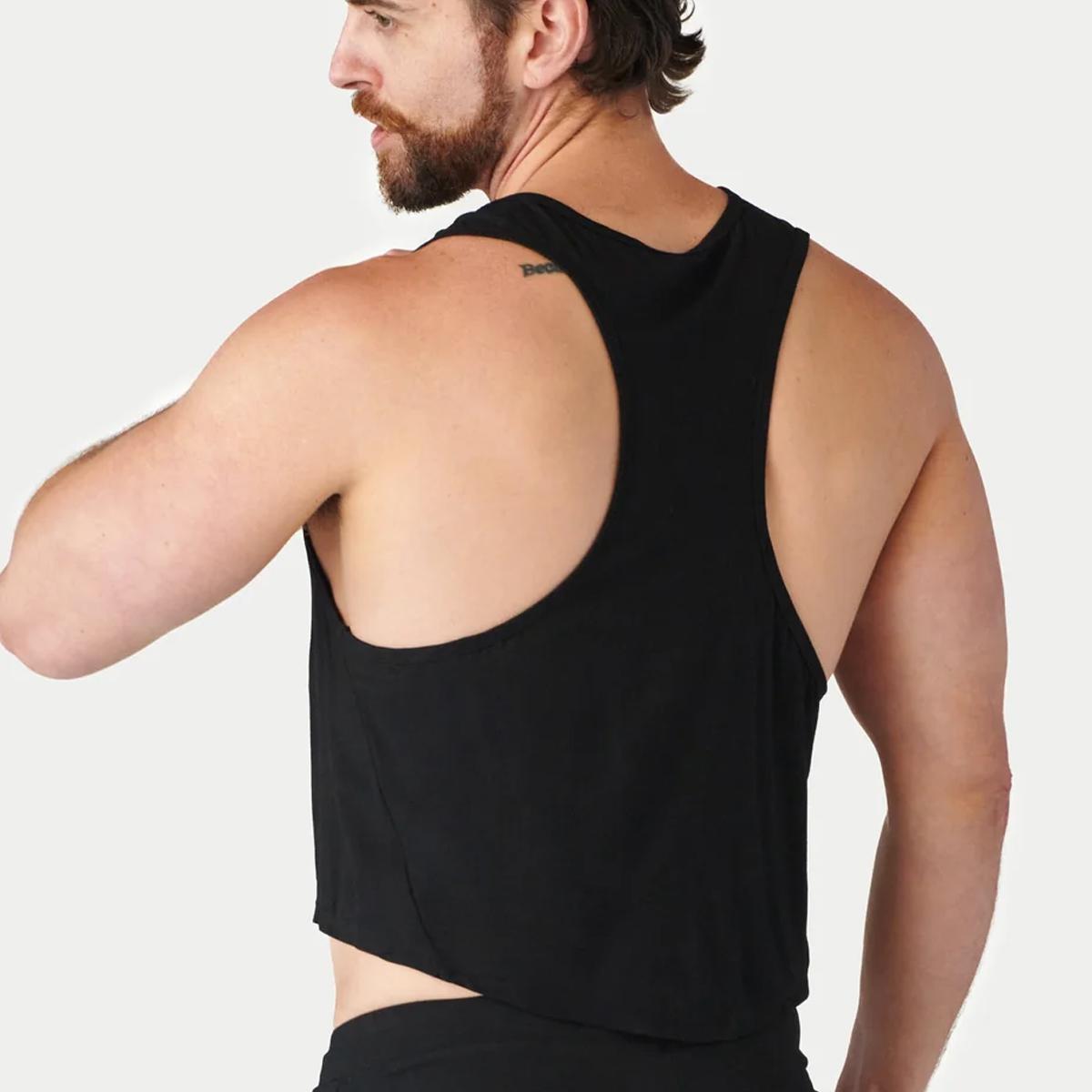 CLOUD Black Crop Tank by Awry Menswear