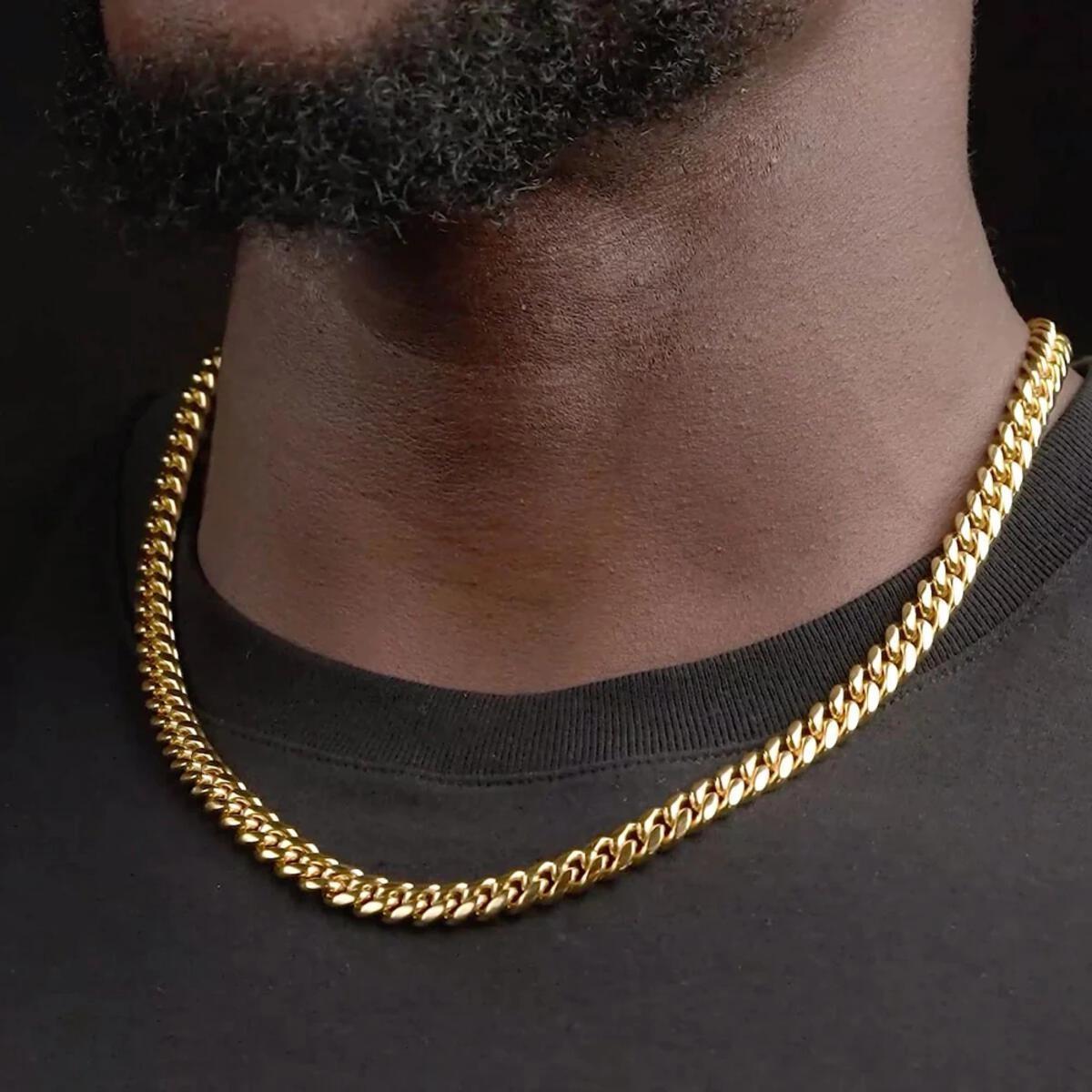 8MM Gold Miami Cuban Chain by Gold Gods