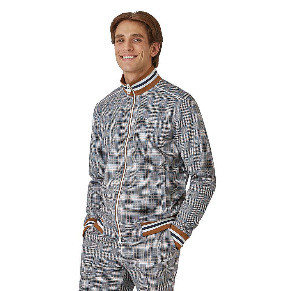 Grey/Navy Glen Plaid Track Jacket by Ben Sherman