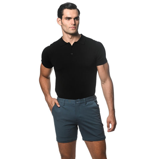 Blue Stone 6" Inseam Textured Stretch Knit Chino Short by Postmarc