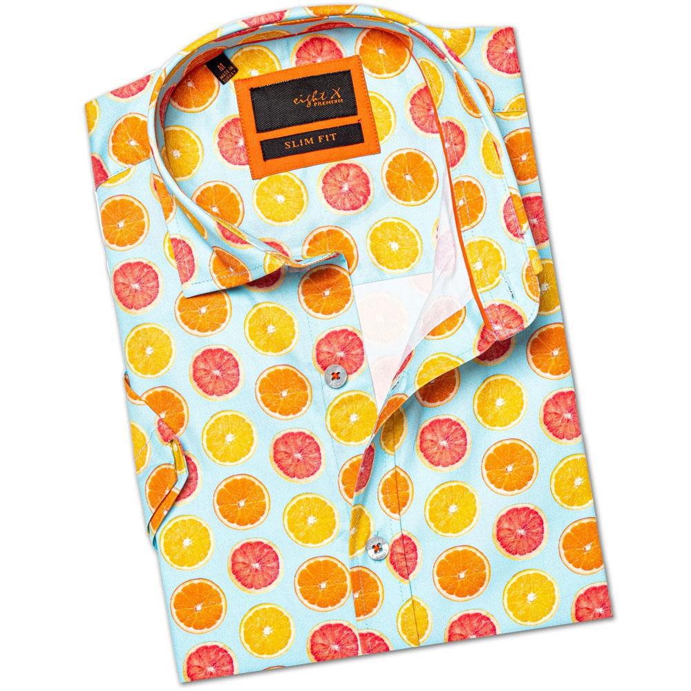 Citrus Squeeze Yellow/Blue Short Sleeve Shirt by Eight X (M-208082K)