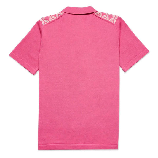 Pink Chain Link Knit Polo by Eight X