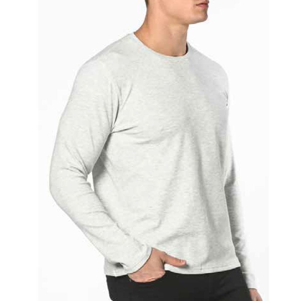 Snow White Stretch Knit Long Sleeve Crew Pullover by Postmarc