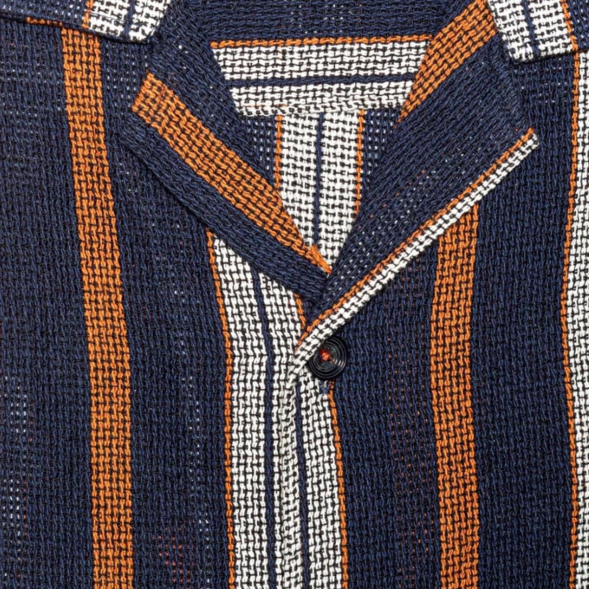 The Villa Navy/Orange Relaxed Fit Camp Shirt by Eight X
