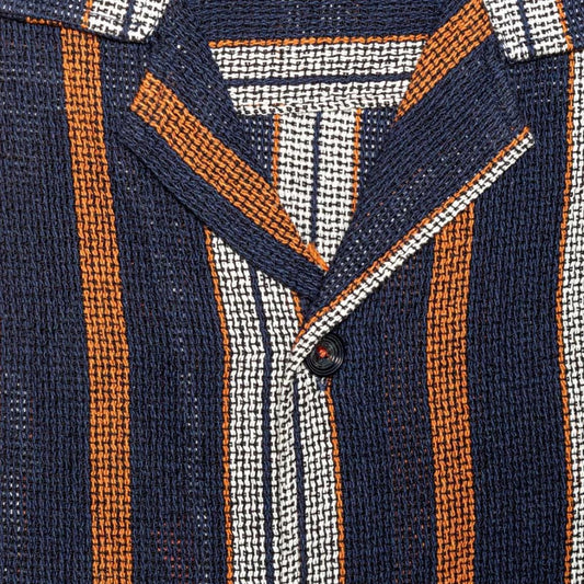 The Villa Navy/Orange Relaxed Fit Camp Shirt by Eight X