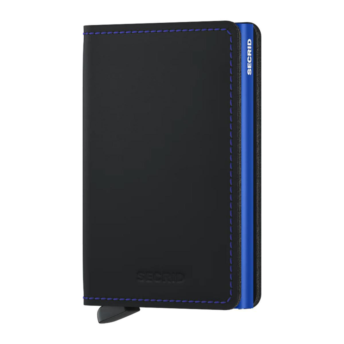 Matte Black & Blue Slimwallet by Secrid