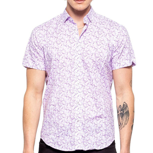 Purple Squirt Short Sleeve Shirt by Eight X (M-2327K)