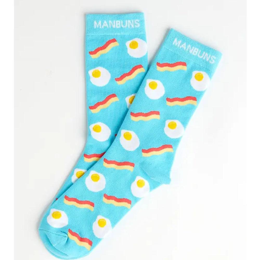 Aqua Eggs and Bacon Socks