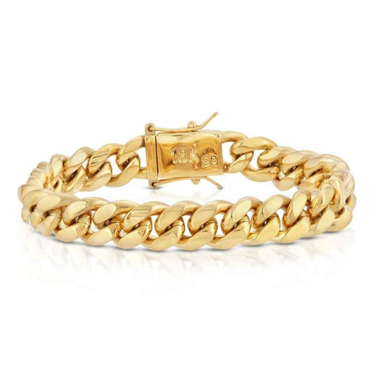 8MM 8.5" Gold Miami Cuban Bracelet by Gold Gods Copy