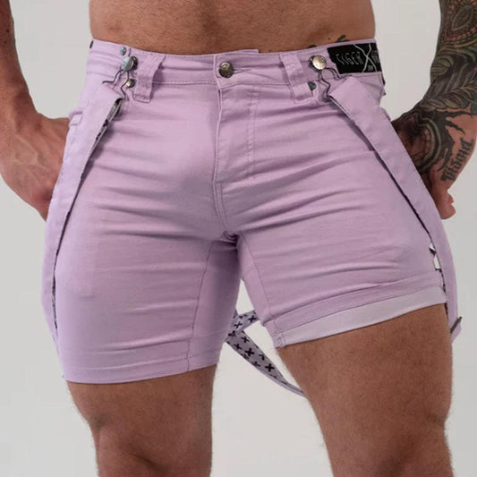 Greyson Grape Romey Shorts with Wearable Straps by TigerXHorse Denim