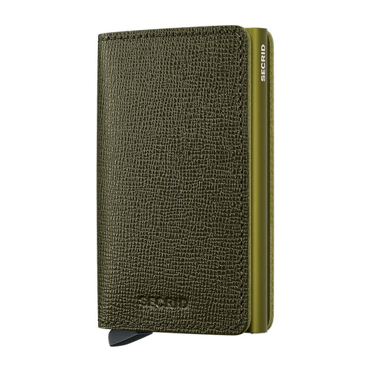 Crisple Kelp Green Slimwallet by Secrid Wallets