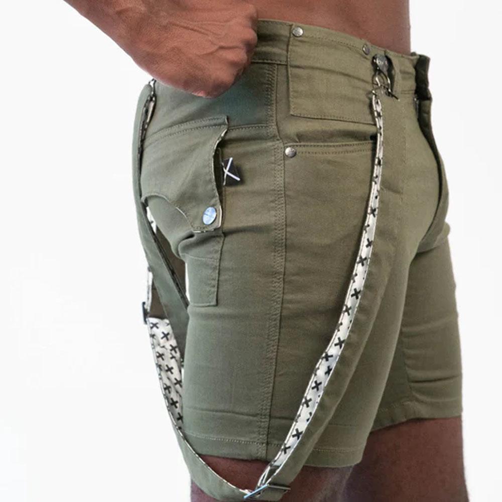 Archer Army Romey Shorts with Wearable Straps by TigerXHorse Denim