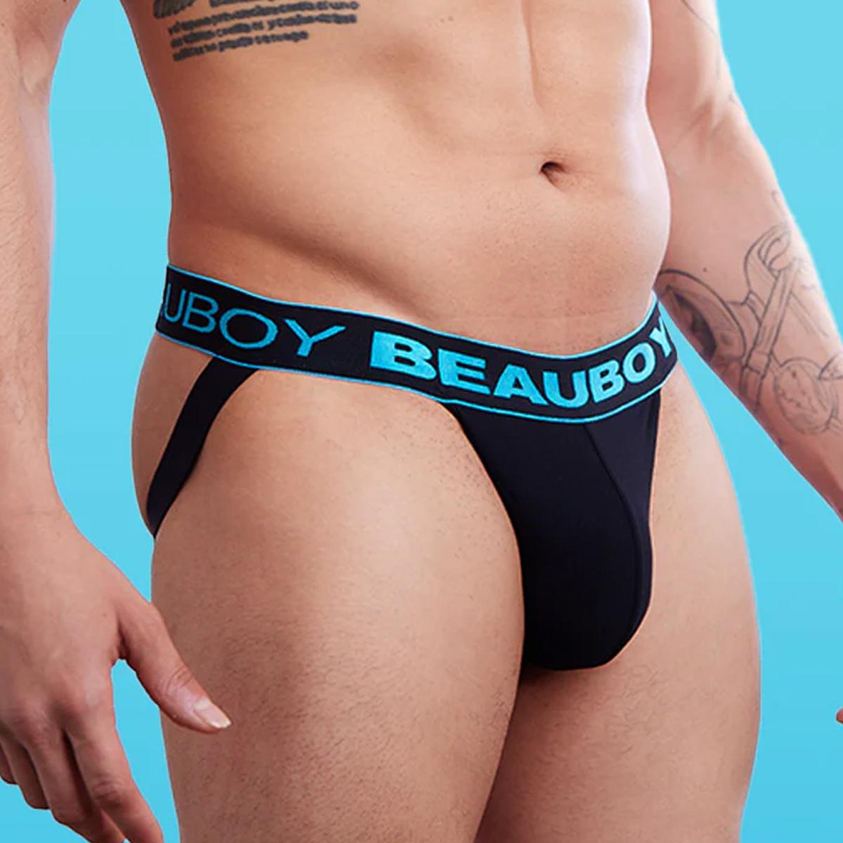 Aqua/Black Core Jock by Beauboy Menswear