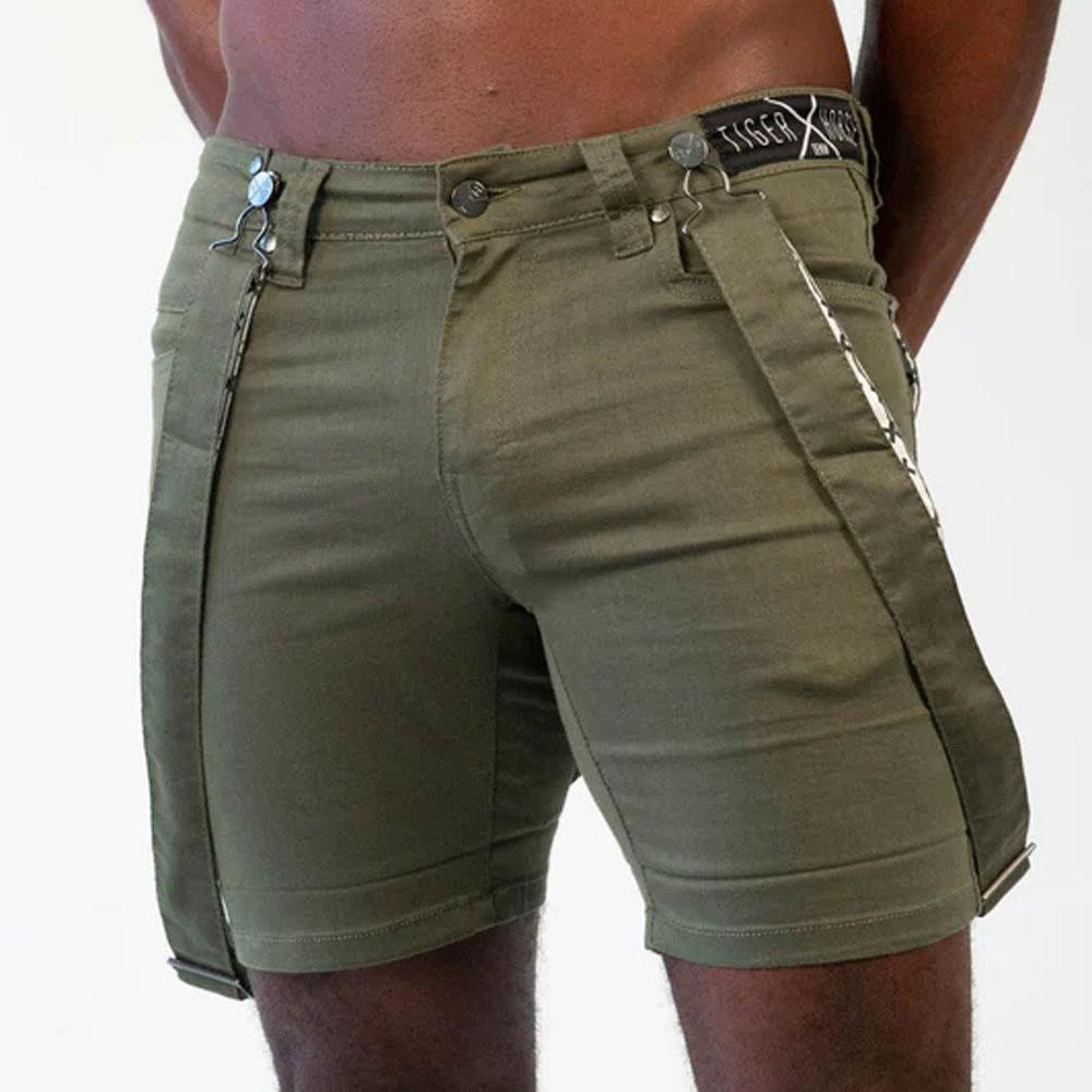 Archer Army Romey Shorts with Wearable Straps by TigerXHorse Denim