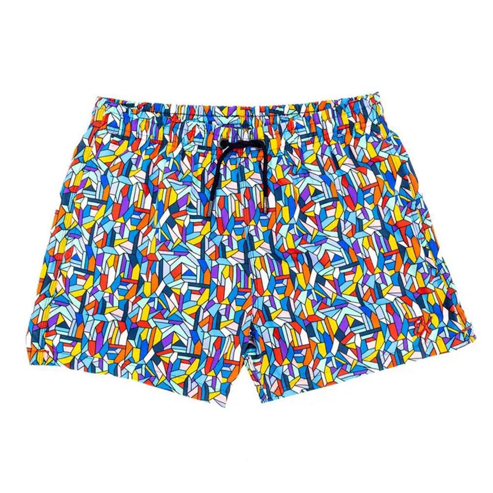 Holy Mosaic! Multicolor Swim Trunks by Eight X